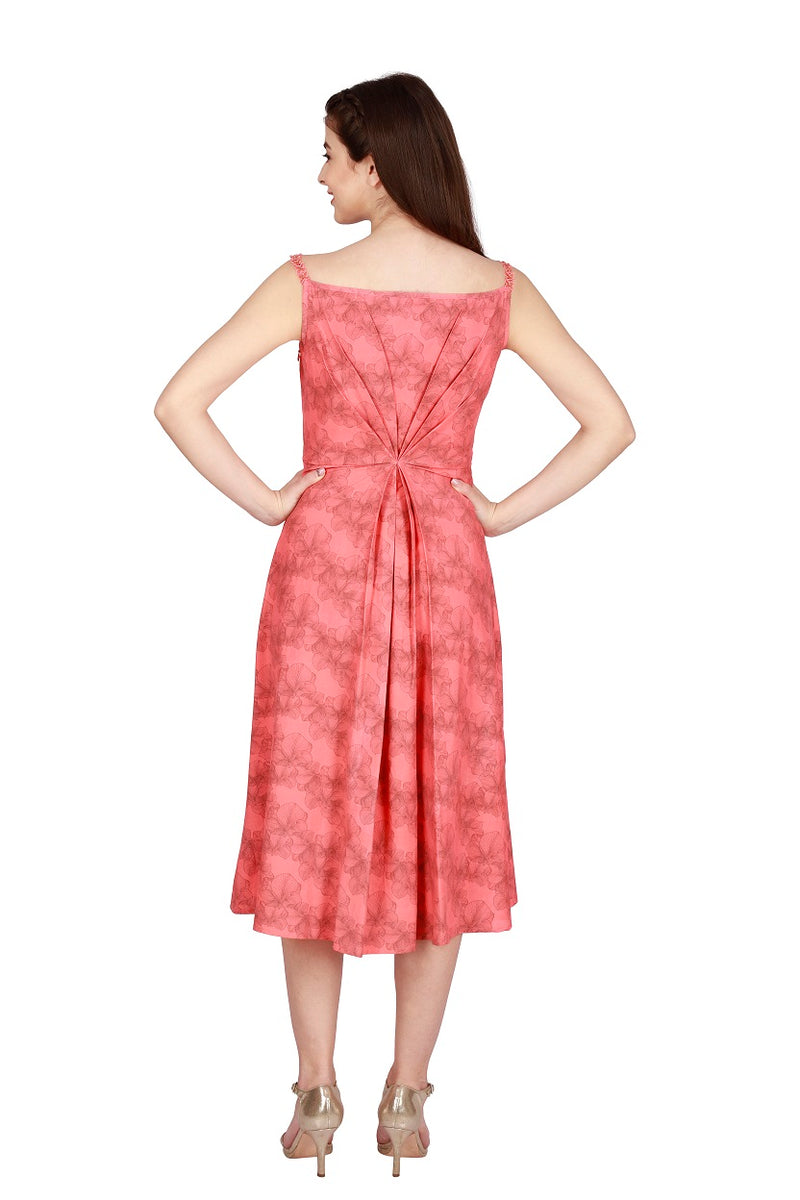 Light Pink Chanderi Casual Wear Digital Printed Designer Gown – Siya Fashion